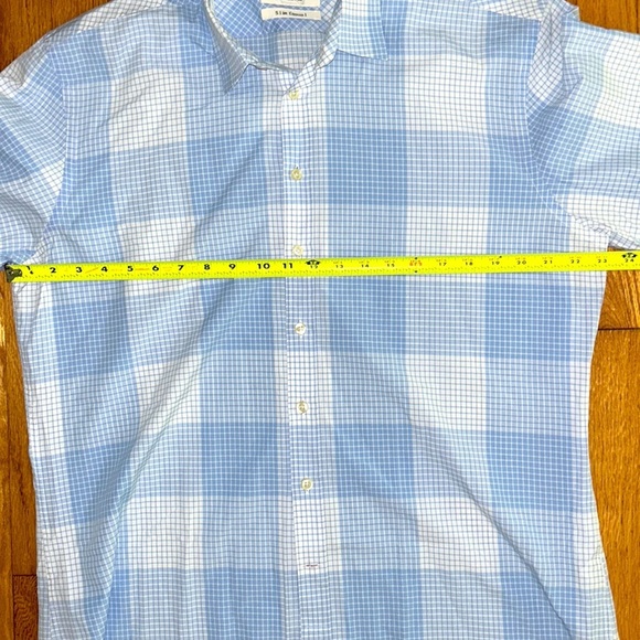 Mr. Thomas Pink Slim Casual Dress Shirt Lt Blue & White Sz XXL - Picture 12 of 13
